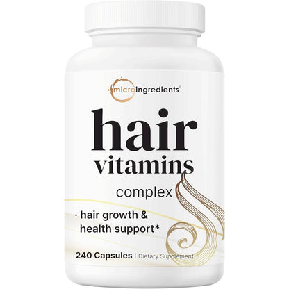 Natural Hair Growth Vitamin Supplement - 240 Capsules - Mycosmeticslondon
