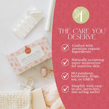 Natural Vaginal Moisturizer Suppositories - Strawberry - 14 Pack