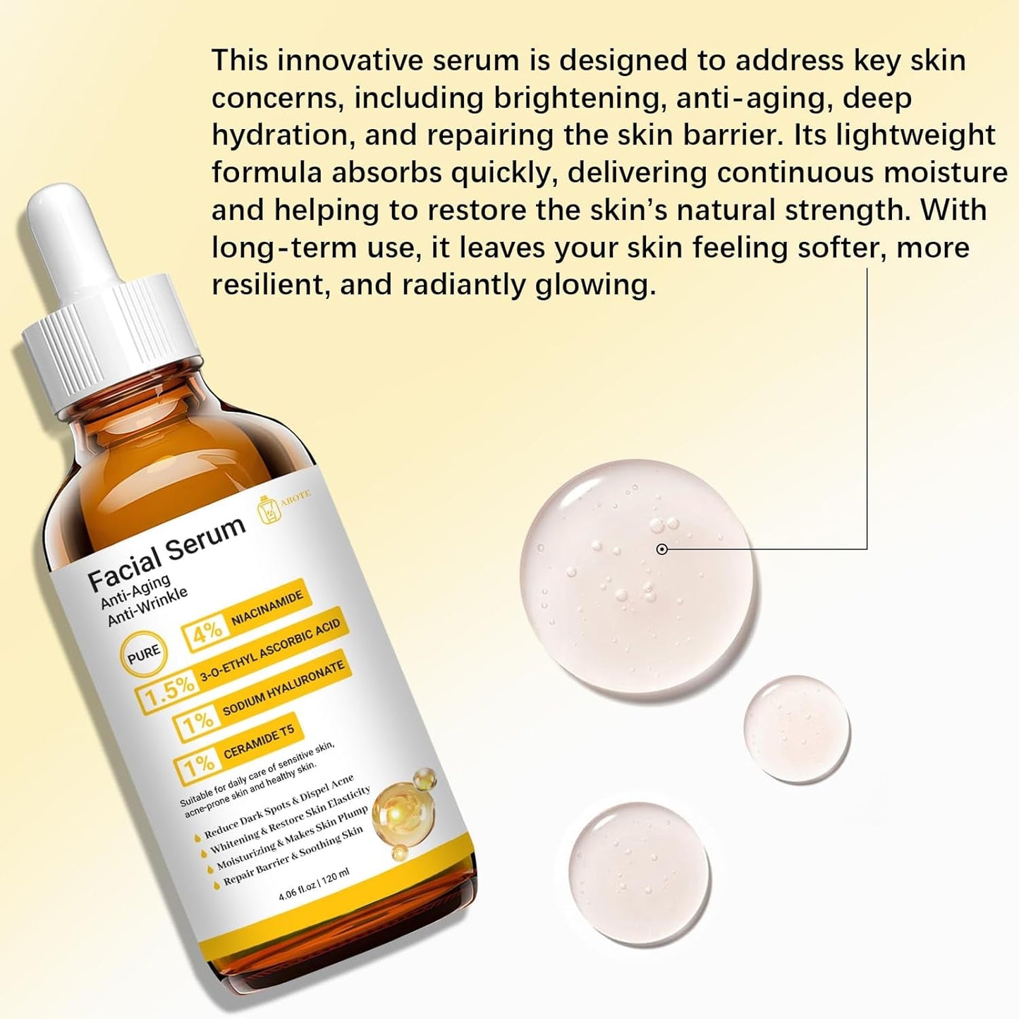 Natural Face Serum 120ml - Anti Aging Moisturizer