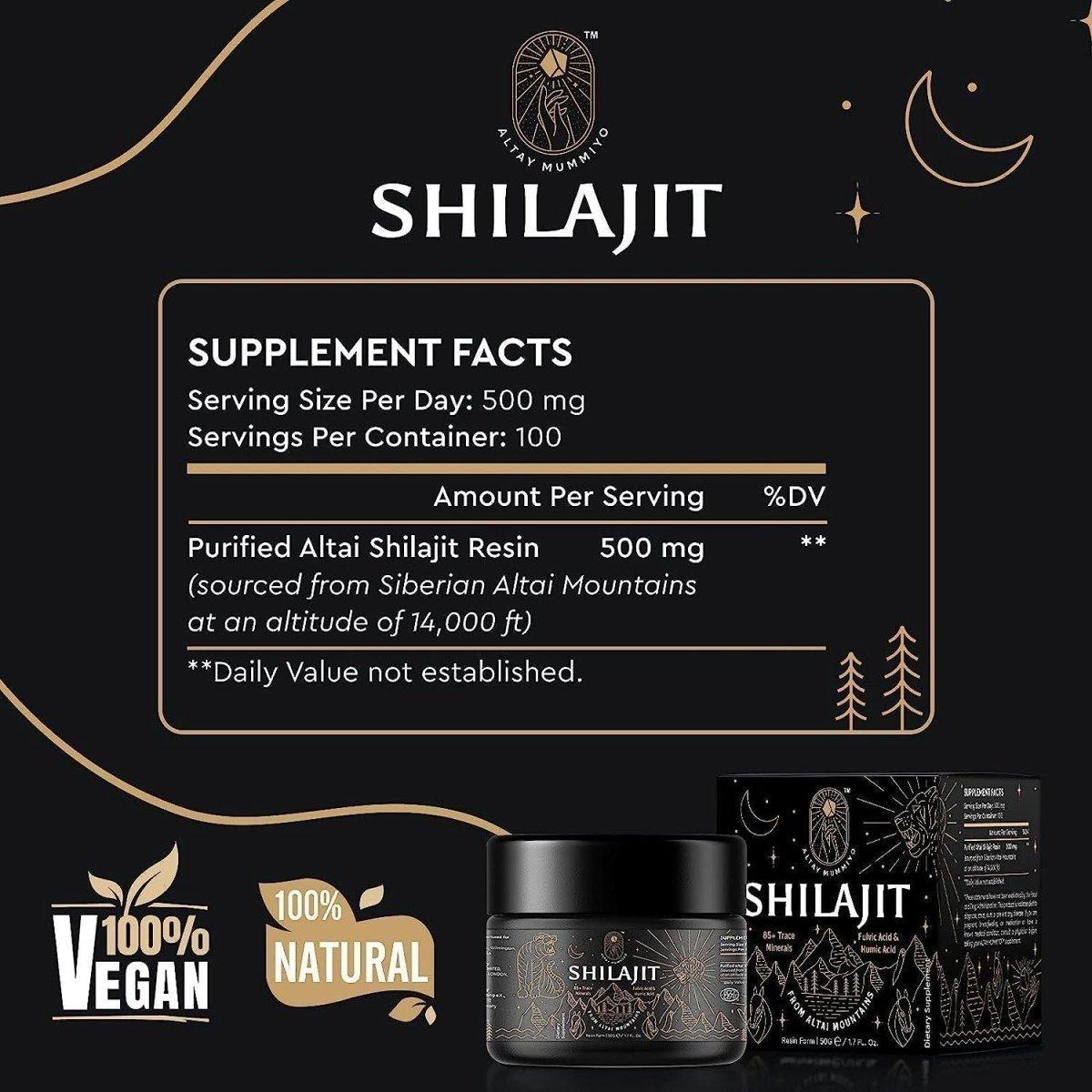 Premium Himalayan Shilajit Resin Supplement 50g