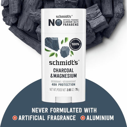Natural Vegan Deodorant Stick with Charcoal & Magnesium