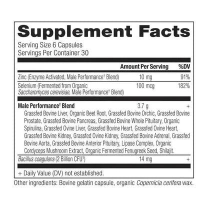 Natural Energy Male Supplement - 180 Capsules