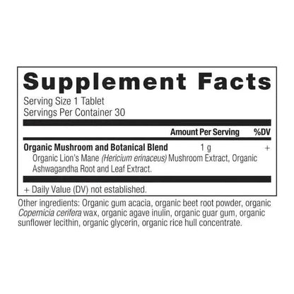 Natural Mushroom Supplements Lion's Mane - Brain Booster Capsules