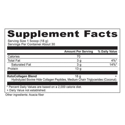 Natural Keto Collagen Powder - Unflavored