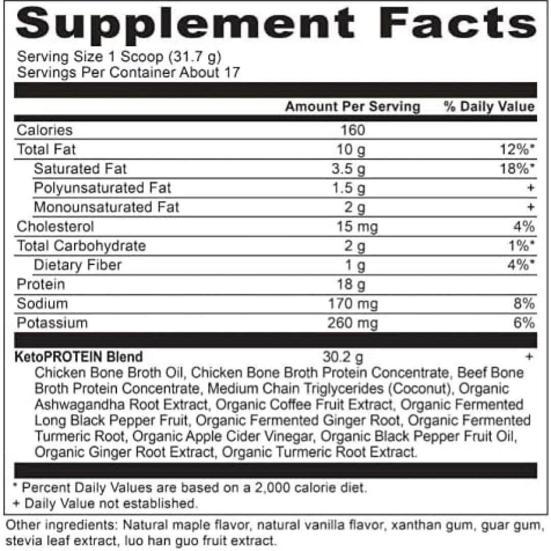 Keto Protein Powder with Collagen - Vanilla Flavor