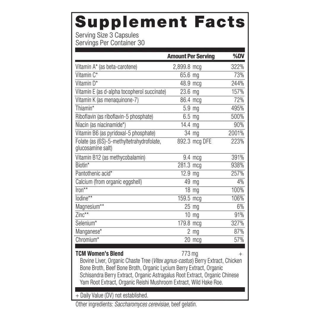 Essential Women's Daily Multivitamin Supplement Capsules