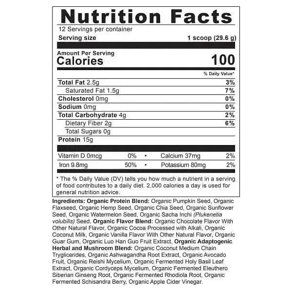 Natural Plant Protein Powder Chocolate 355g