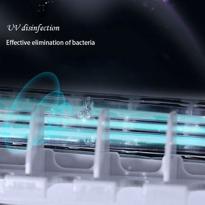 Sanitizing UV Toothbrush Holder with Auto Toothpaste Dispenser