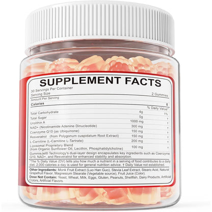 Anti Aging Urolithin A Gummies for Vitality Boost