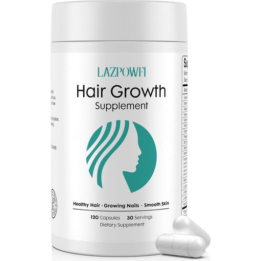 Natural Hair Growth Vitamins - 120 Capsules - Mycosmeticslondon