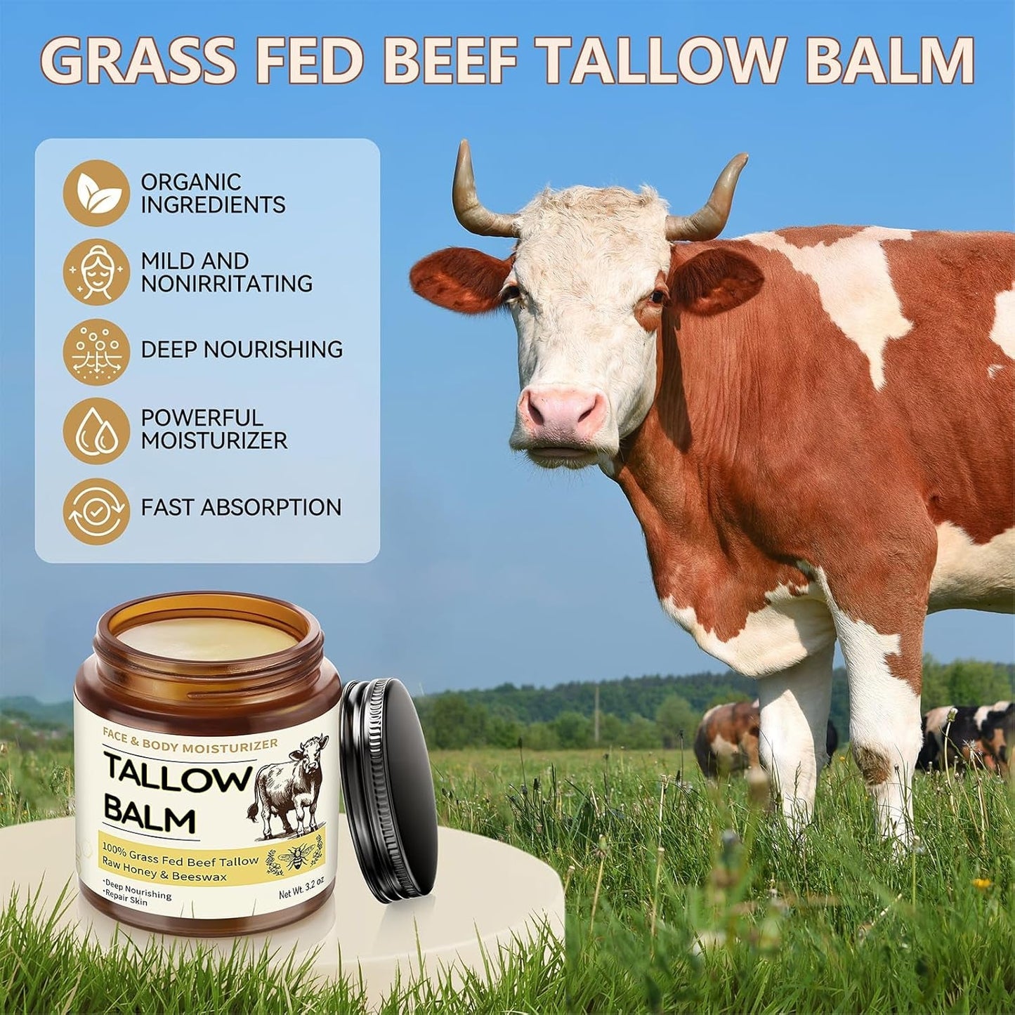 Natural Nourishing Face and Body Cream Balm
