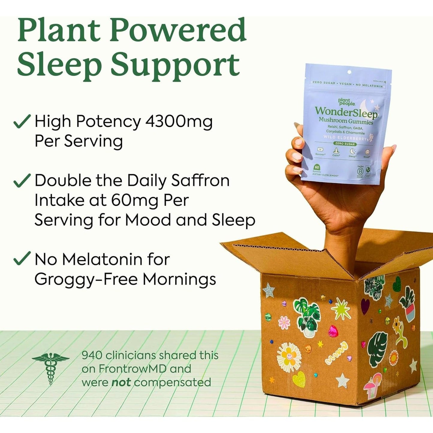 Natural Sleep Aid Mushroom Gummies - 60 Count