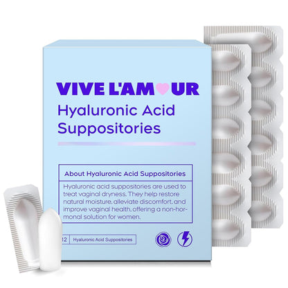 Natural Hyaluronic Acid Vaginal Moisturizer Suppositories - Mycosmeticslondon