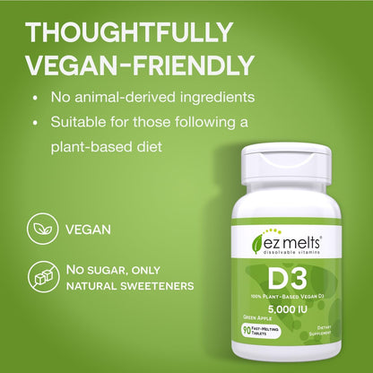 Quick Dissolve Vitamin D3 5000 IU Tablets