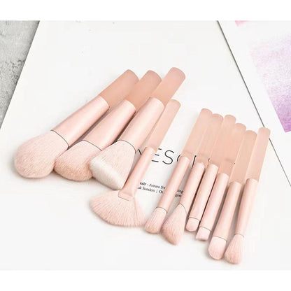 Travel Pink Makeup Brush Kit