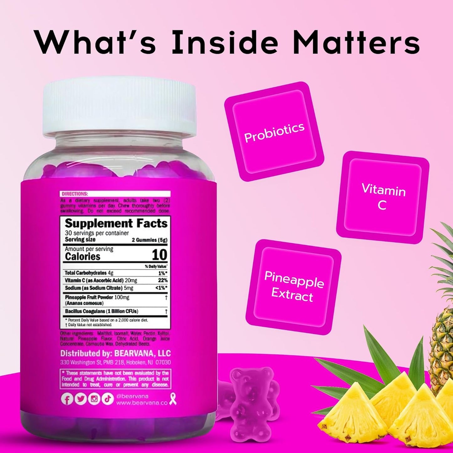 Natural Probiotic Gummies for Women's Health, 60 Count
