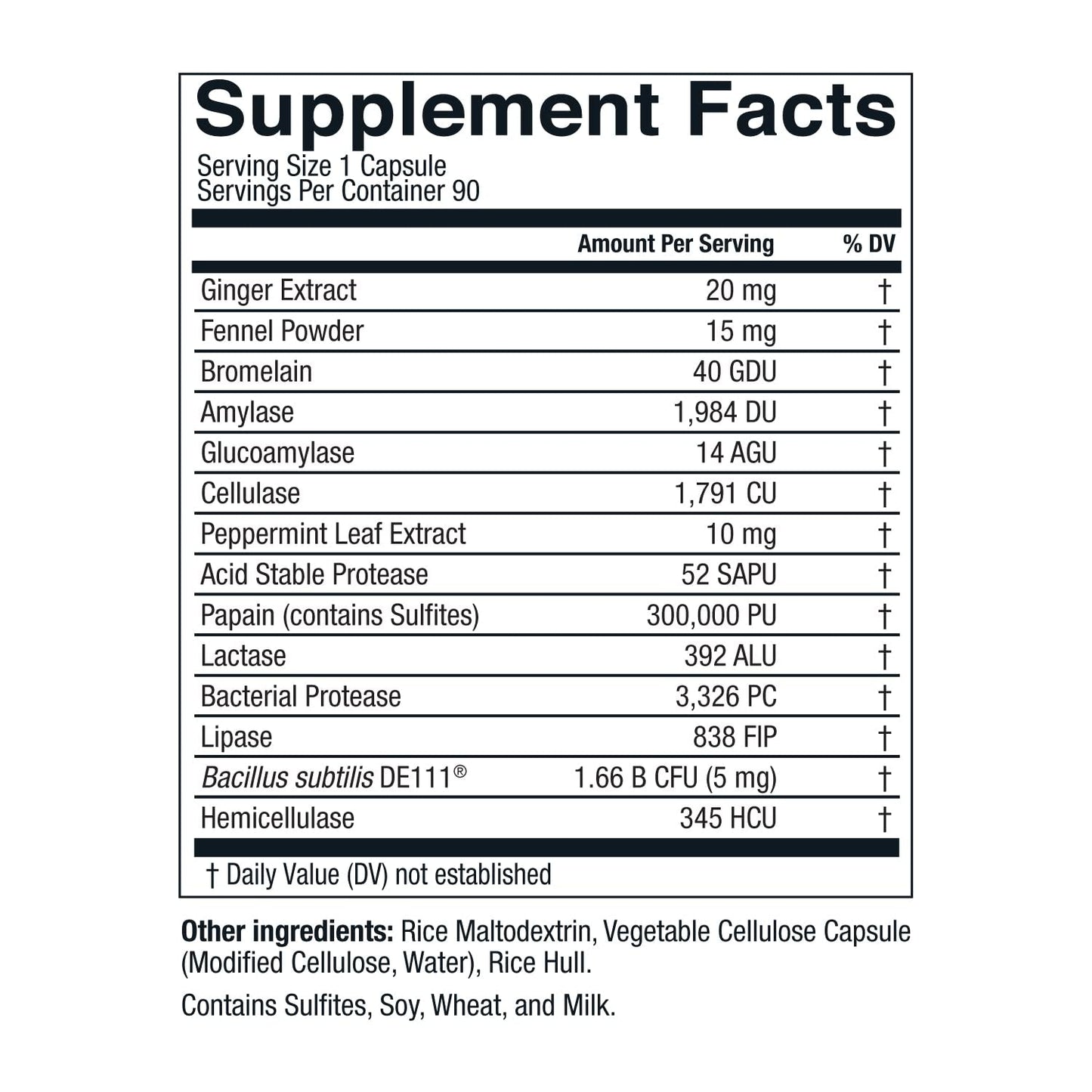 Natural Probiotic Digestive Aid Capsules
