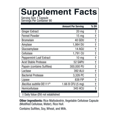 Natural Probiotic Digestive Aid Capsules
