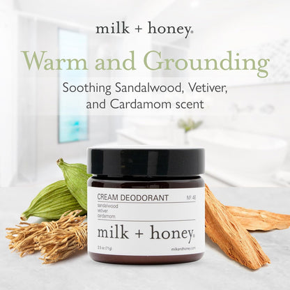Natural Aluminum Free Sandalwood Deodorant Cream
