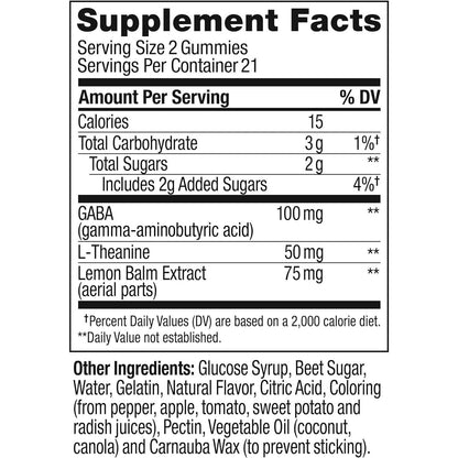 Calm Mind Gummies - 42 Count | Natural Stress Relief Supplements