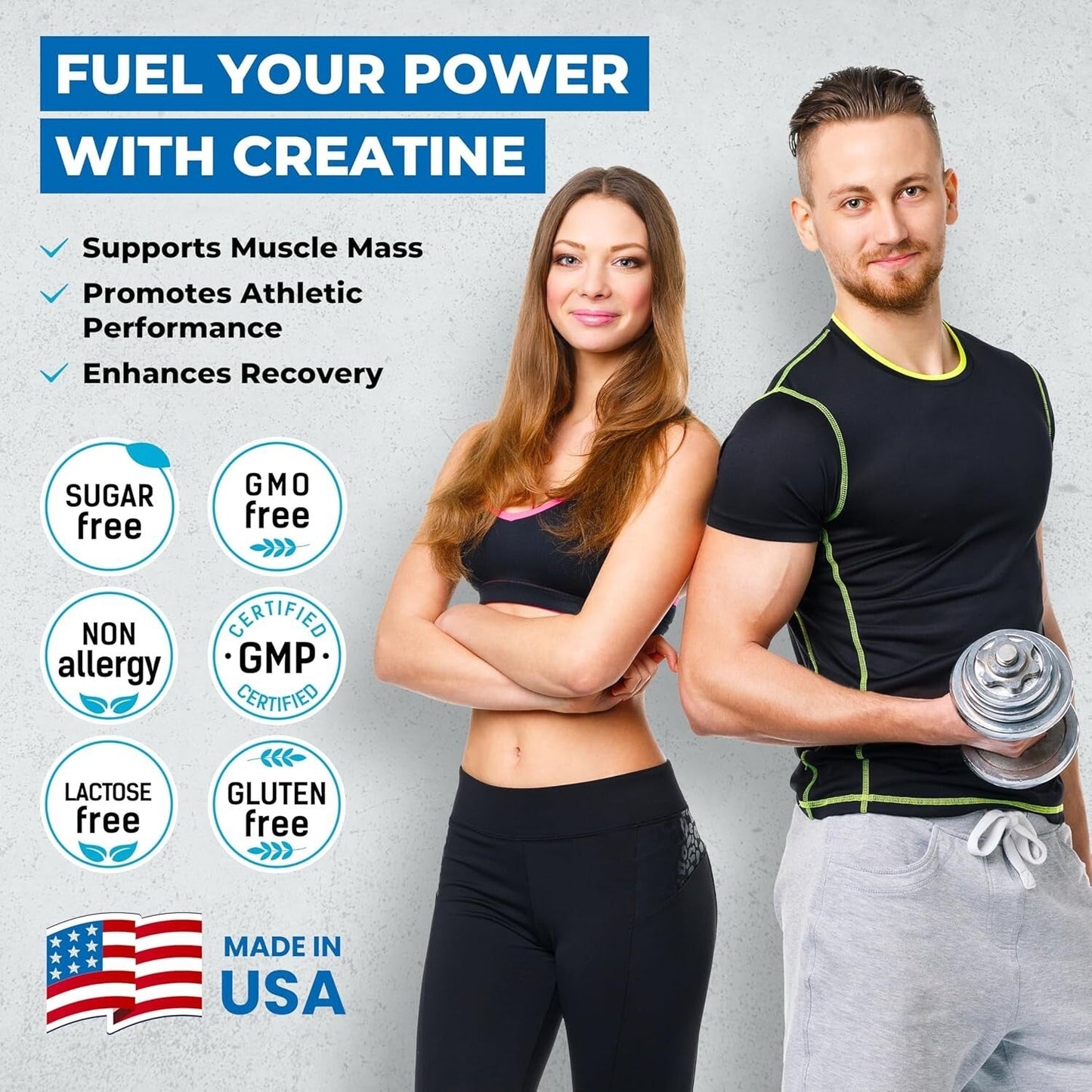 Pure Creatine Powder Supplement - 500g Muscle Builder