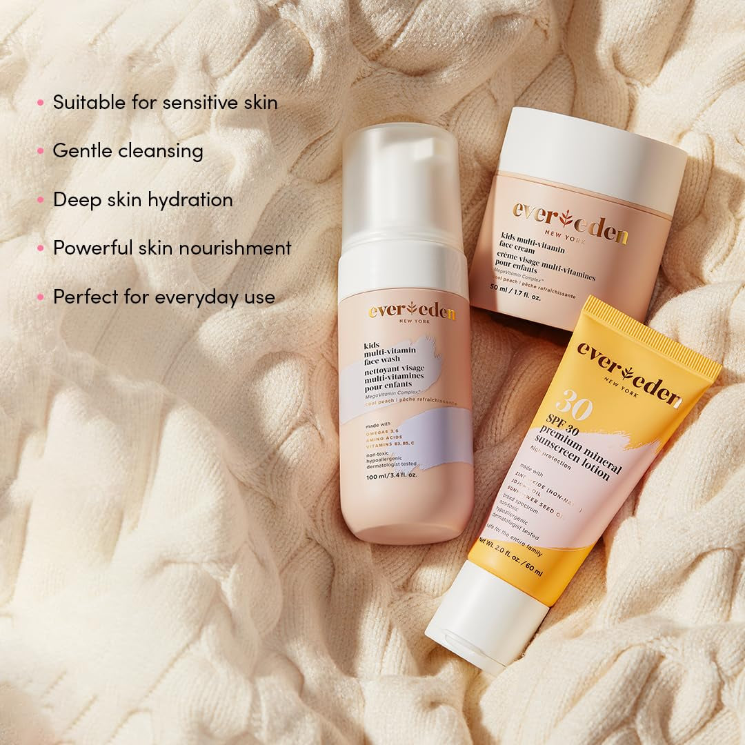 Natural Kids Skincare Set with SPF 30 Protection