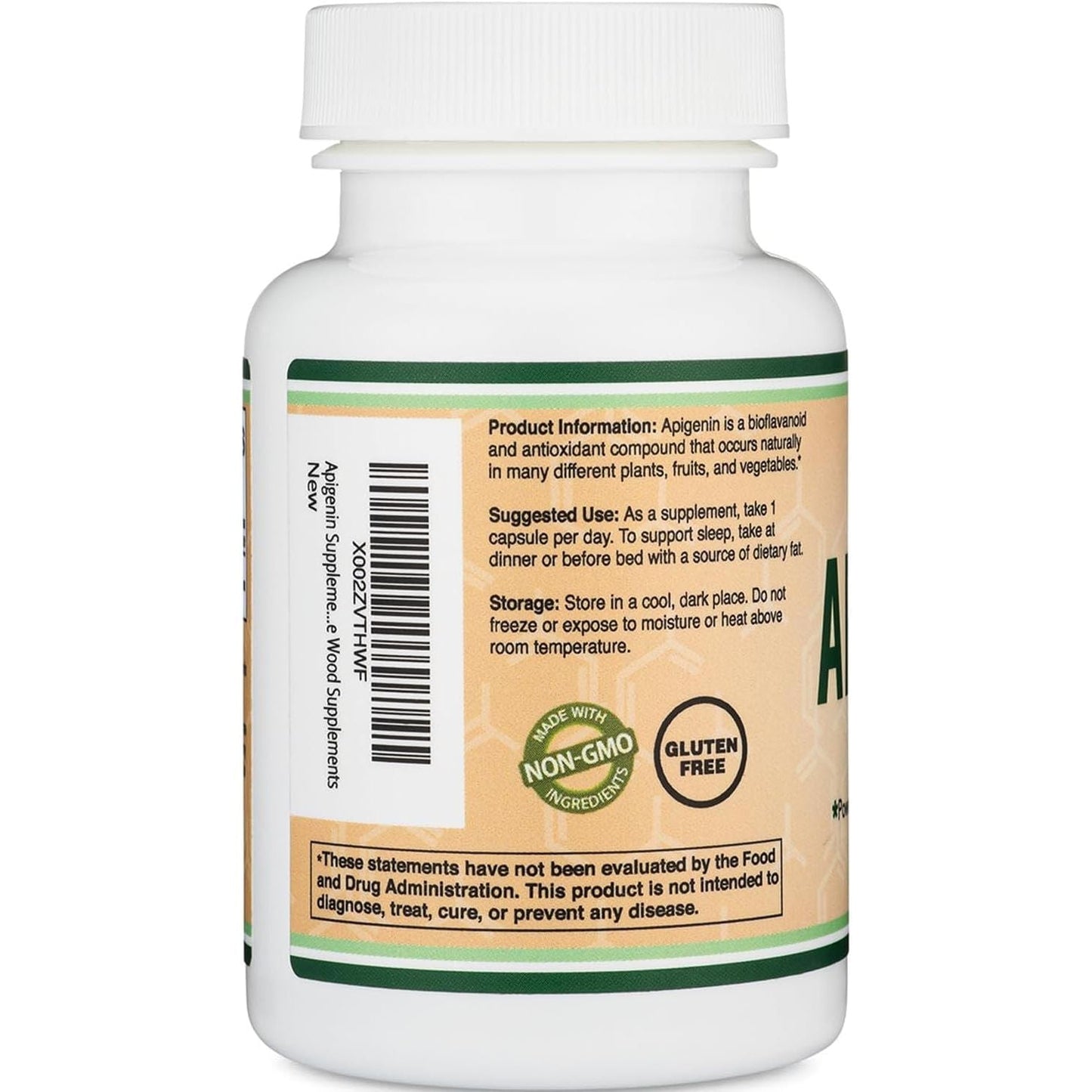 Natural Apigenin 120 Capsules for Calm Sleep