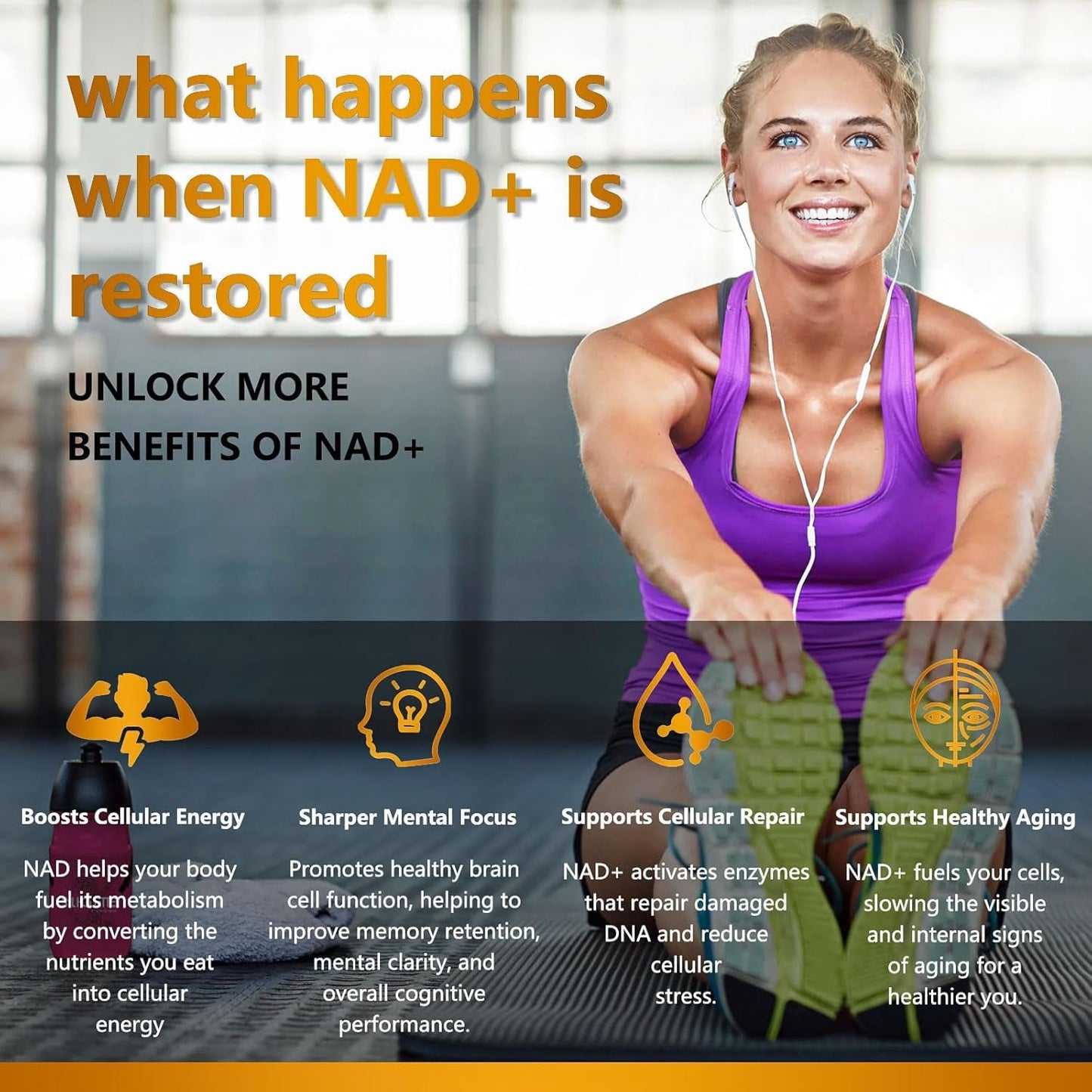 Strong NAD Booster 1500Mg 120 Capsules