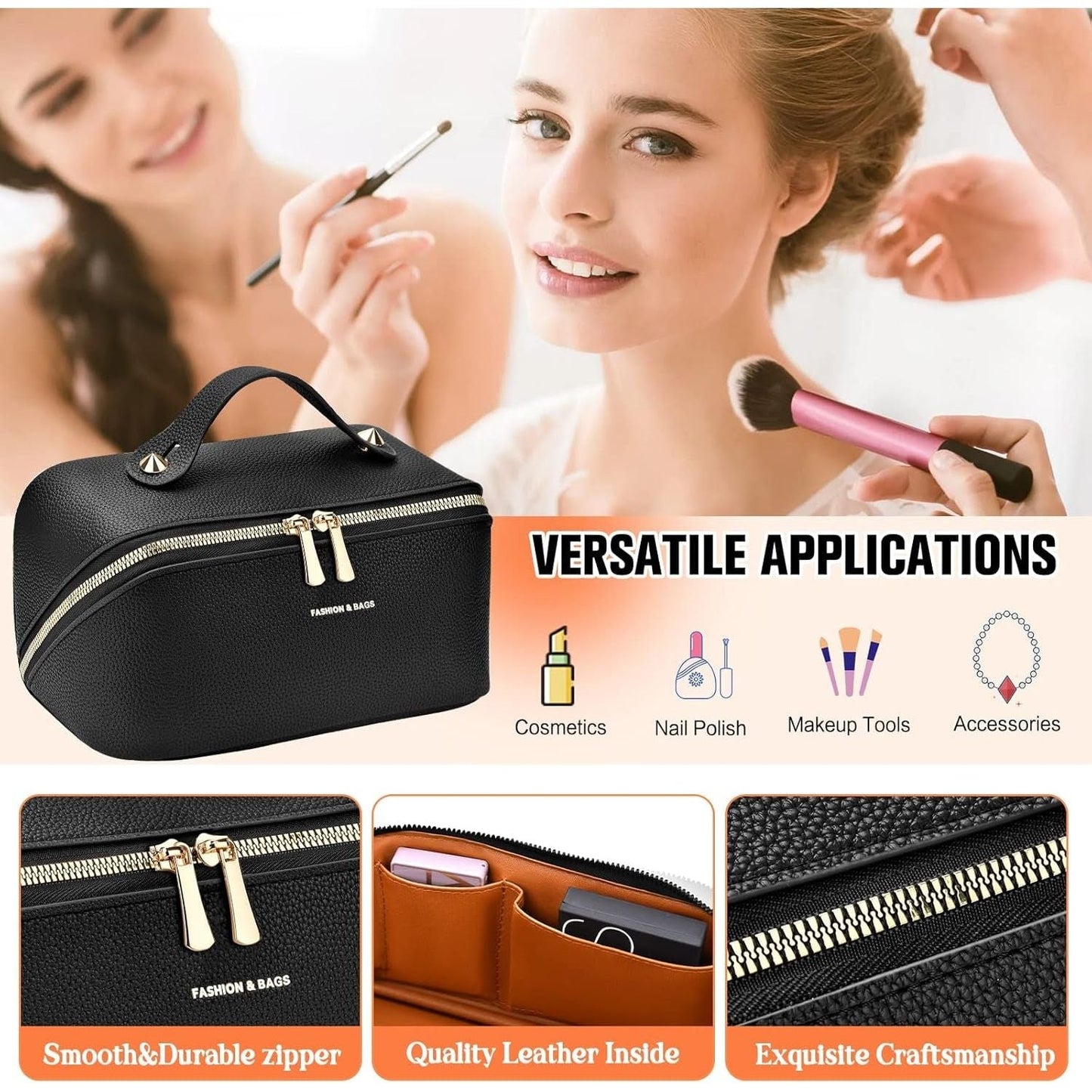 Travel Makeup Case - Black