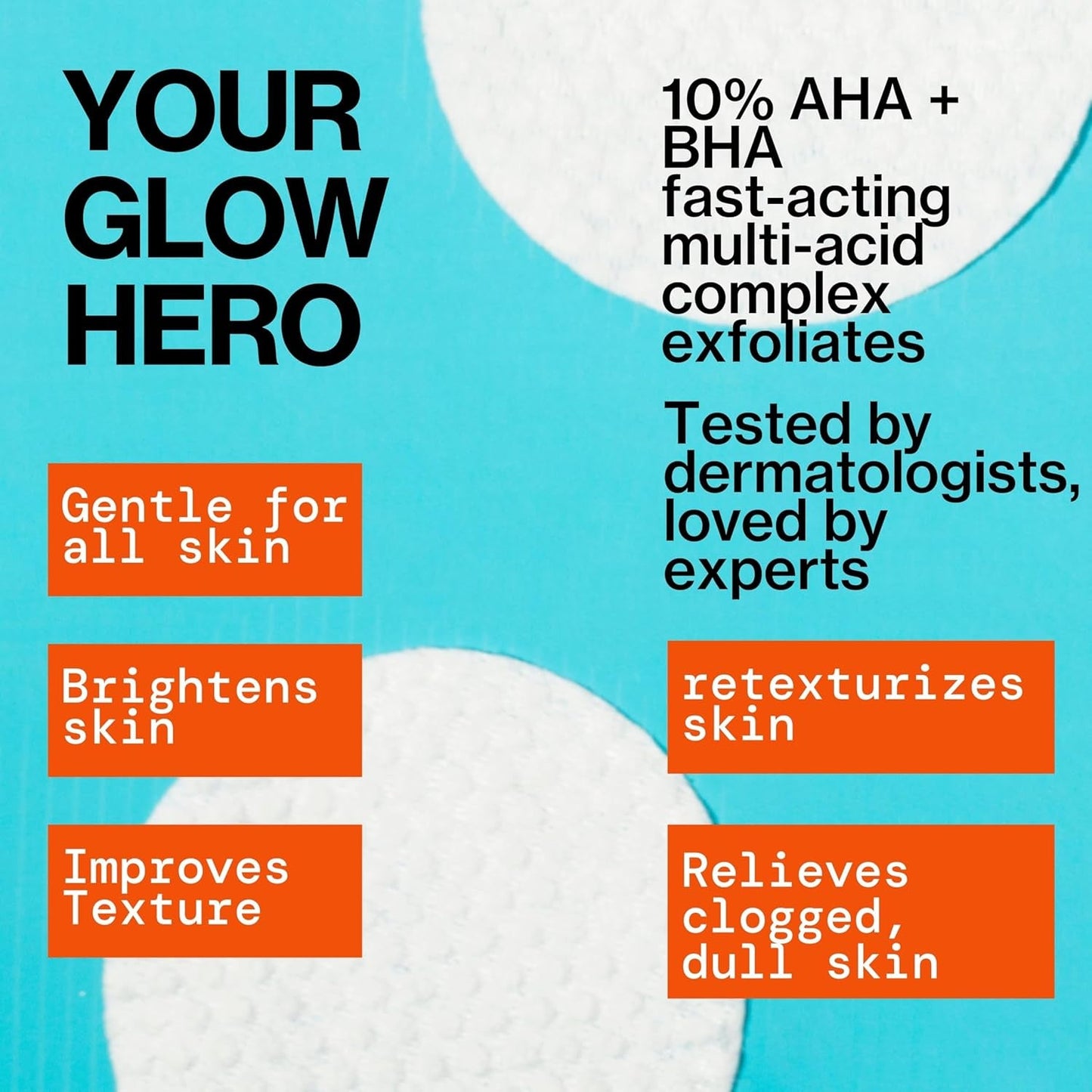Natural Glow Exfoliating Face Pads 60 Count
