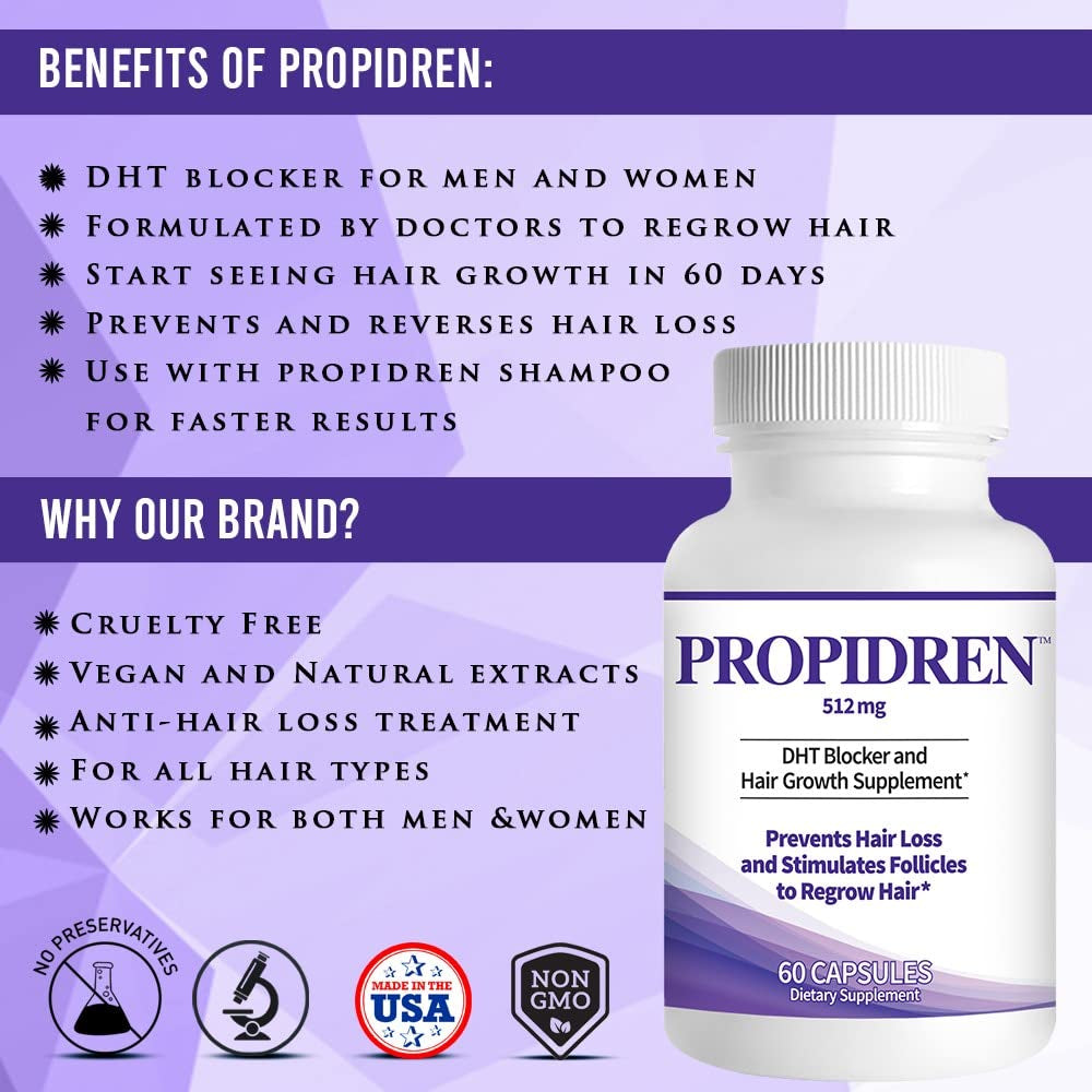 Natural Hair Growth Supplement with Biotin and Saw Palmetto