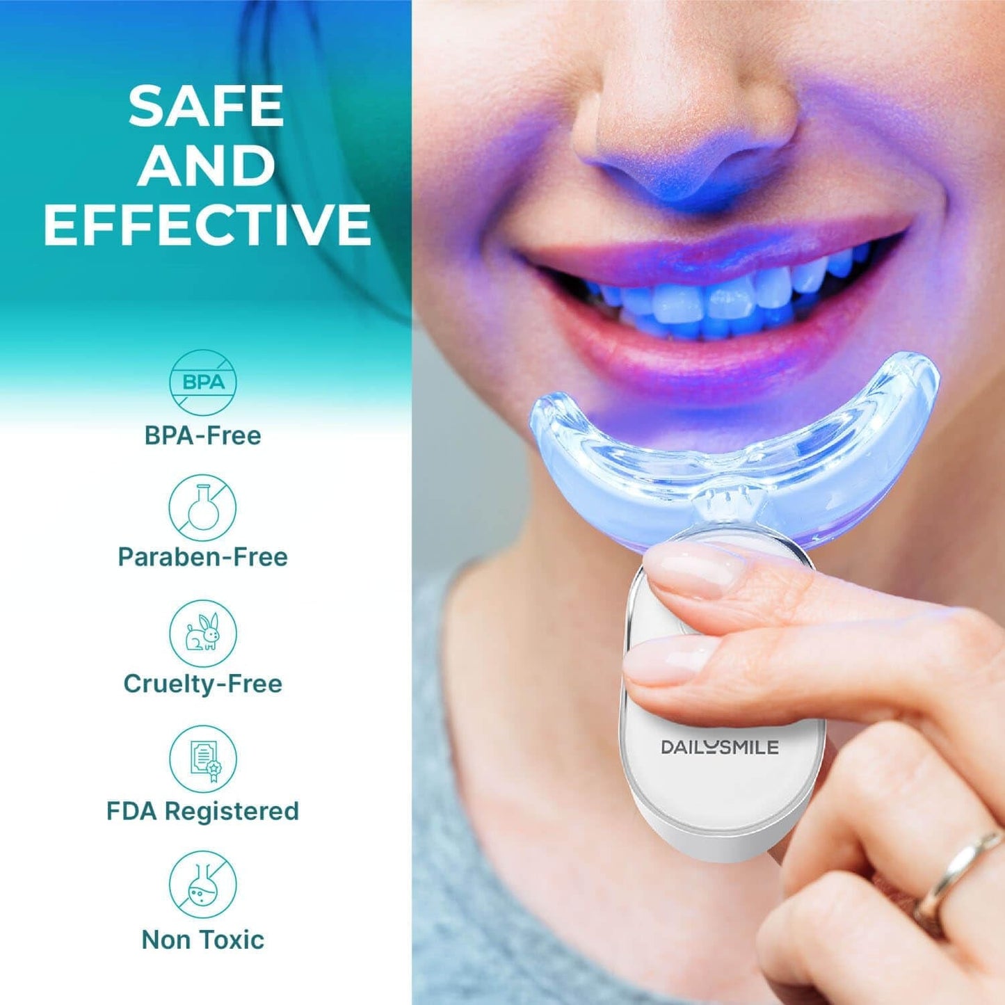 Fast Teeth Whitening Kit with LED Light