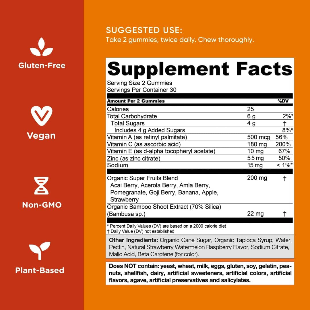 Vitality Gummies - 60 Count | Healthy Skin & Immune Boost