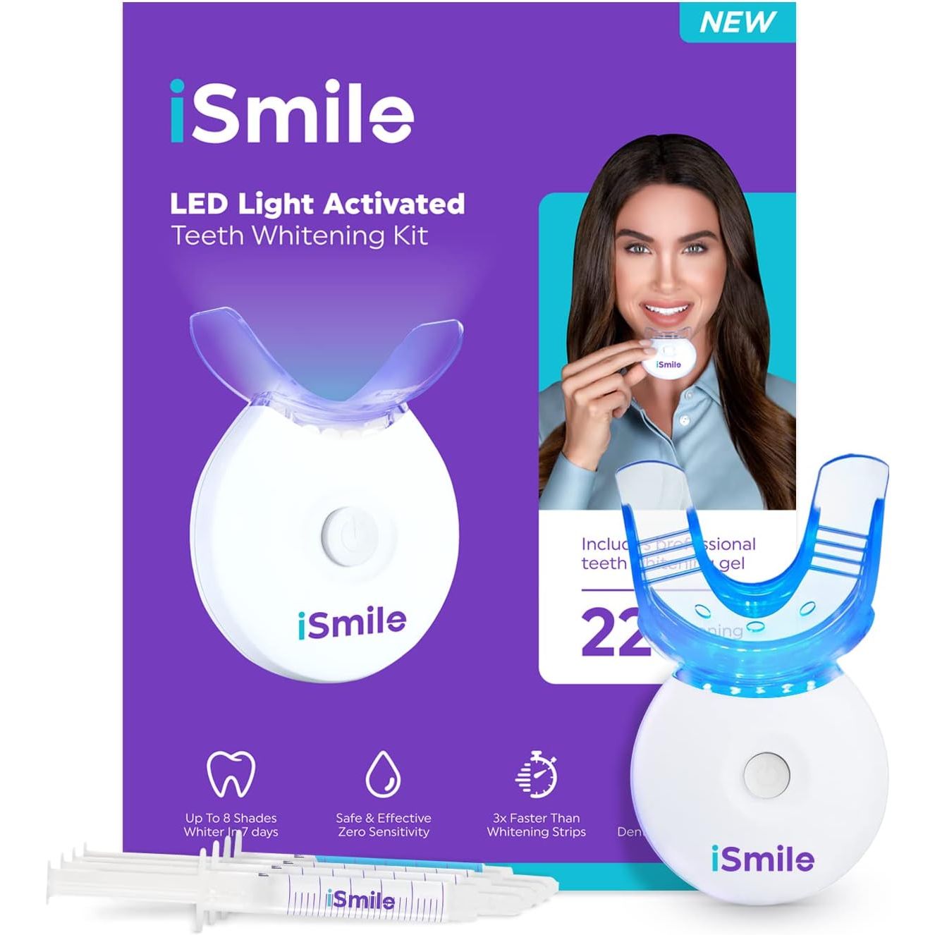 Advanced At-Home Teeth Whitening Kit with LED Light