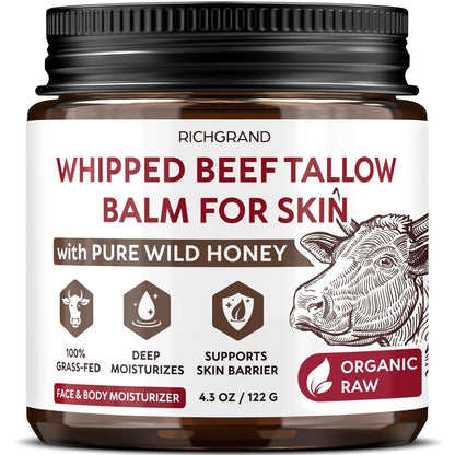 Nourishing Beef Tallow Moisturizer 122g - Soft Healthy Skin - Mycosmeticslondon