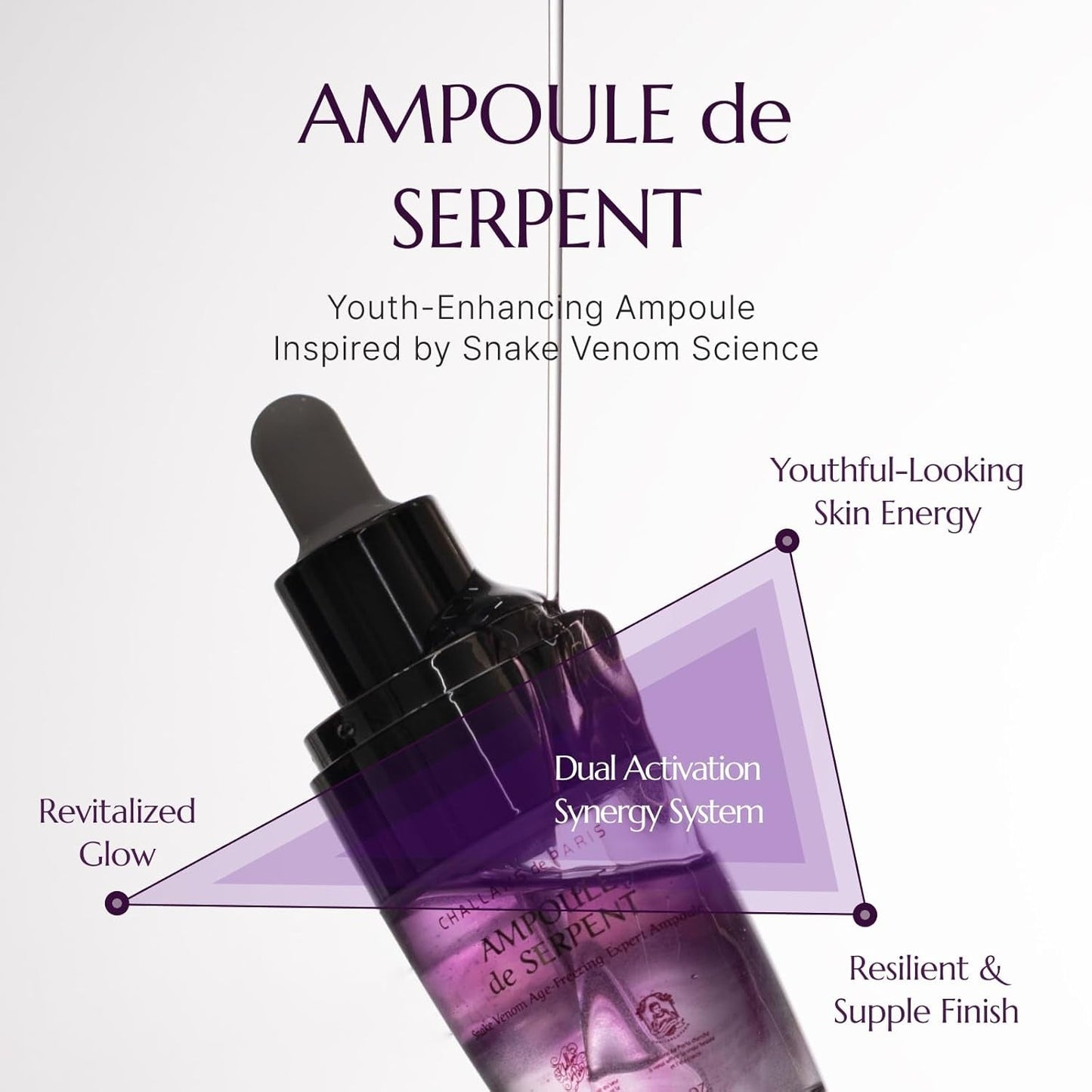 CHALLANS de PARIS Snakes Serum 30ml - Smooths Wrinkles, Tighter Skin