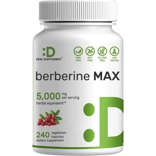 Natural Turmeric Berberine Supplement - 240 Veggie Caps - Mycosmeticslondon