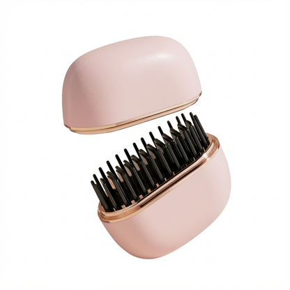 Mini Wireless Hair Straightening Comb – Anti-Scald, Fast Heating & Portable Smoother
