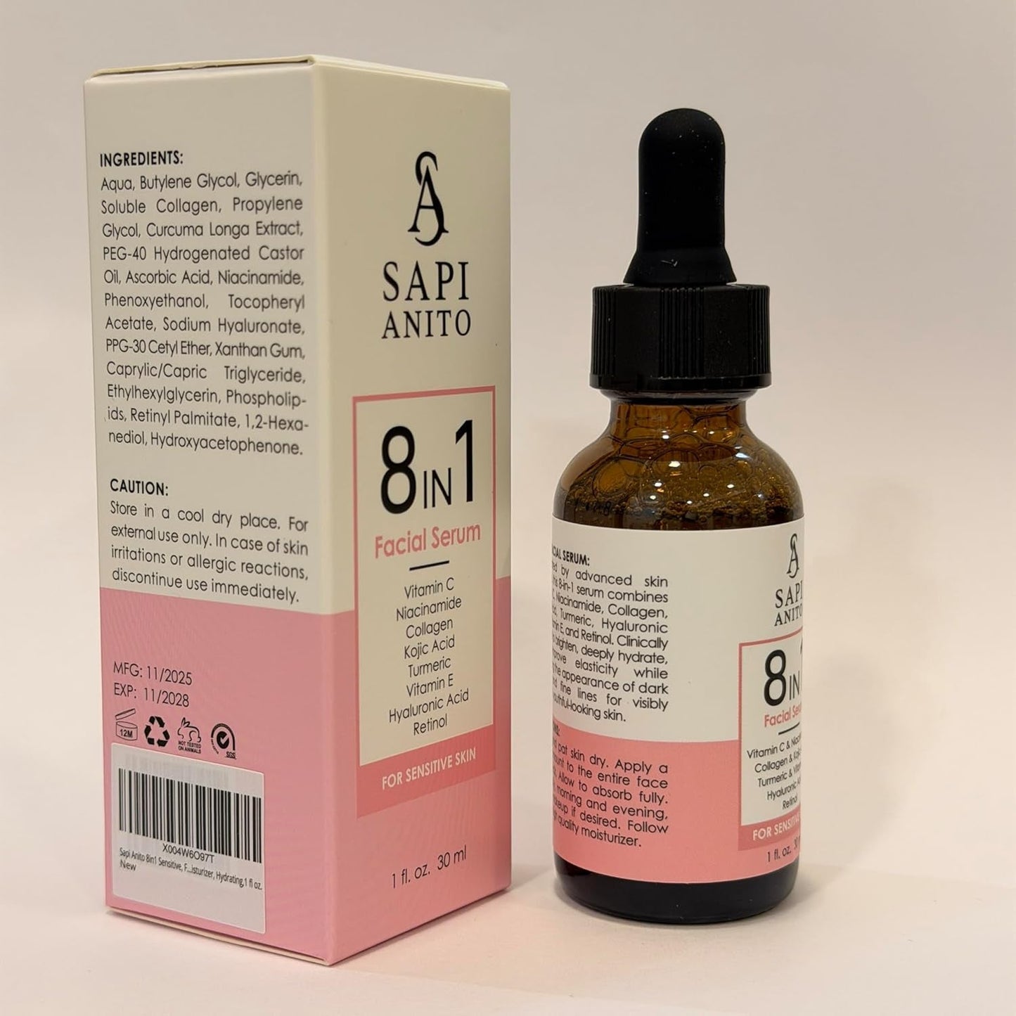 Advanced 8 in 1 Face Serum 30ml - Brightening Moisturizer