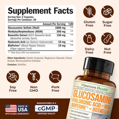 Joint Care Glucosamine Hyaluronic Acid 60 Tablets