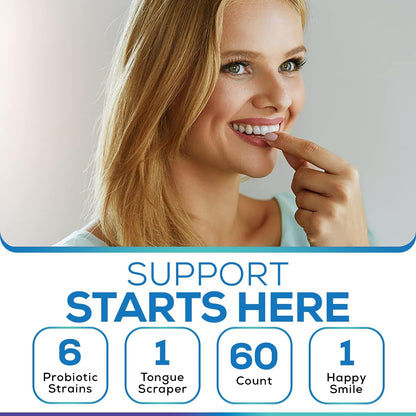 Natural Oral Health Probiotic 60 Tablets - Gum Support