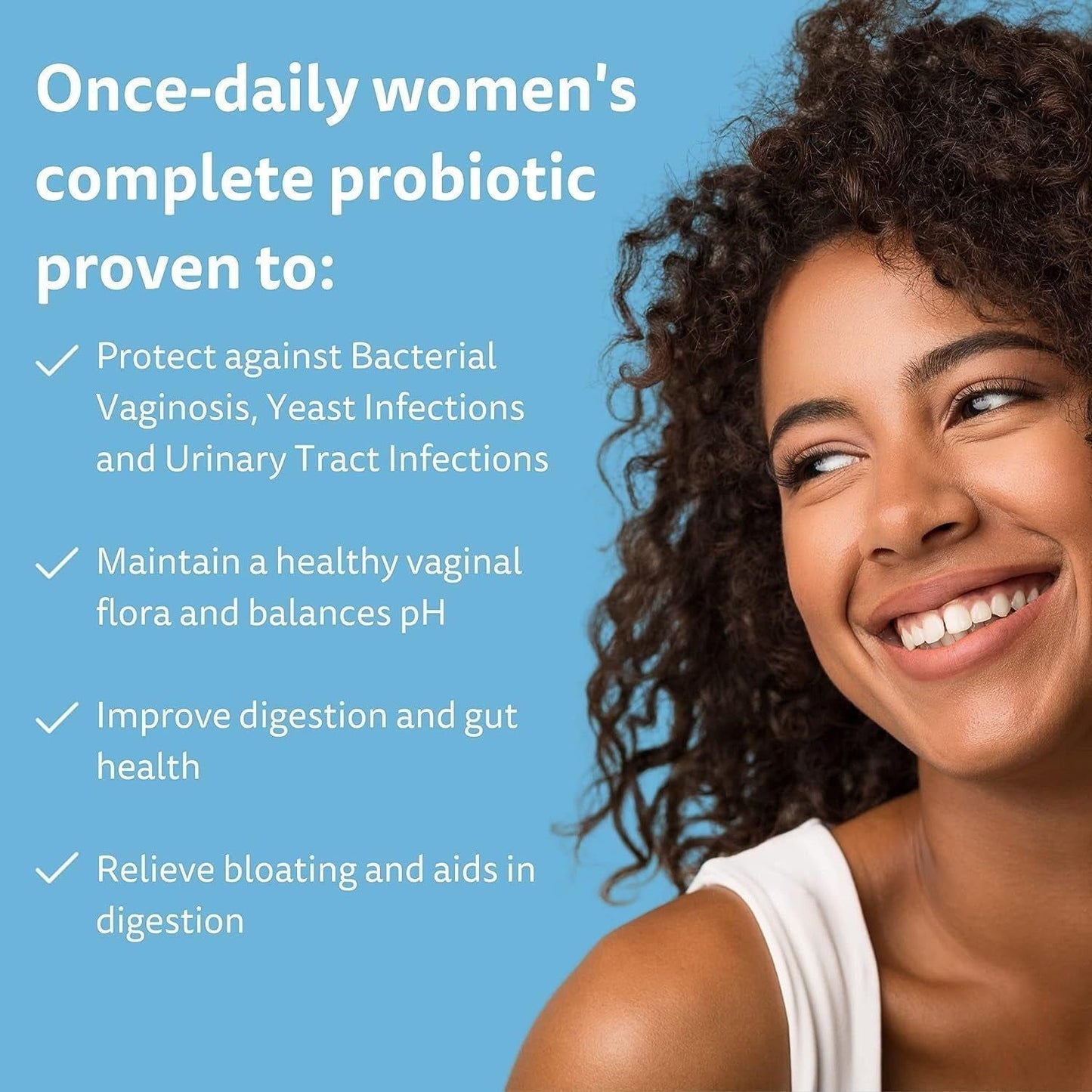 Natural Women's Probiotic Supplement - 60 Vegan Capsules