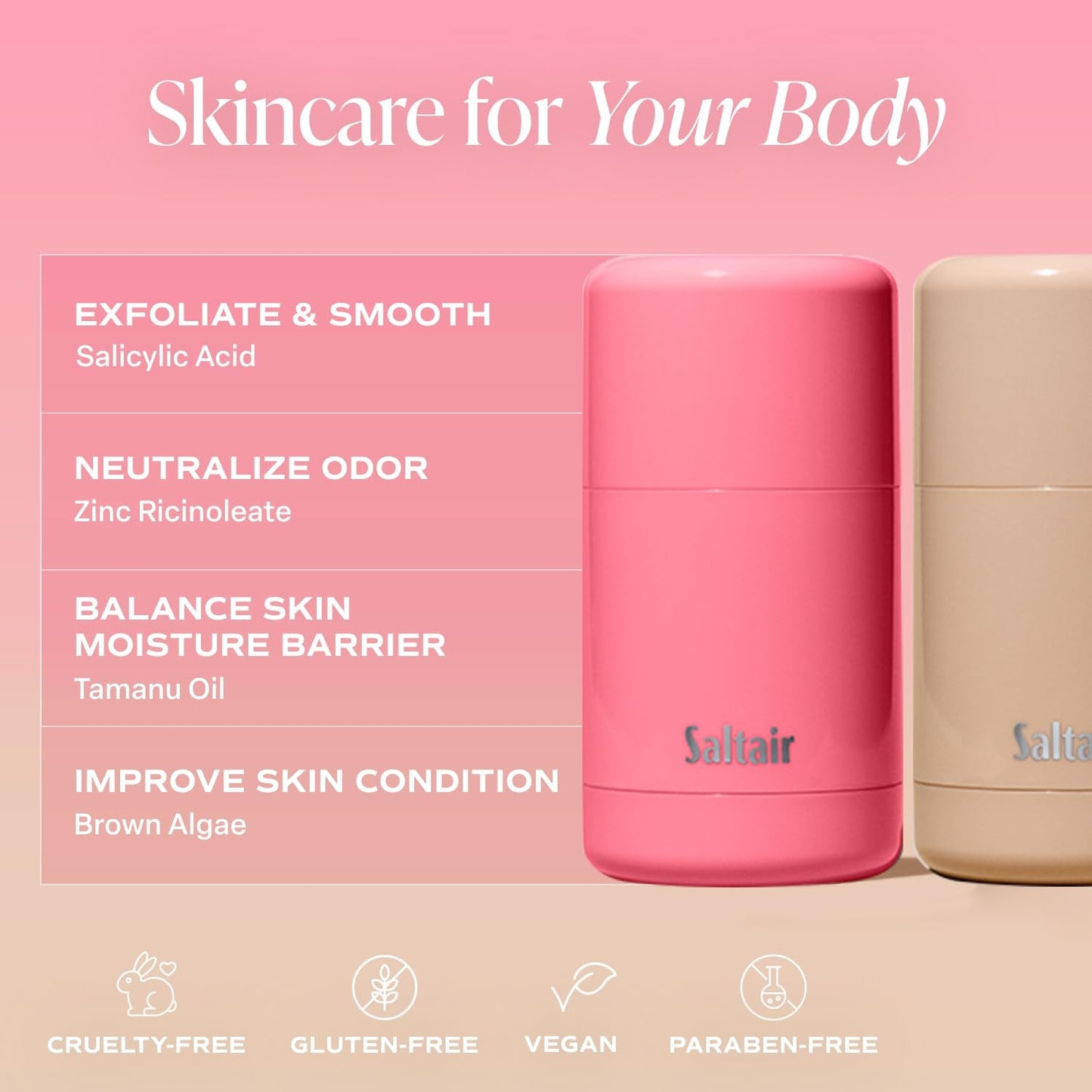 Natural Long Lasting Deodorant 2 Pack