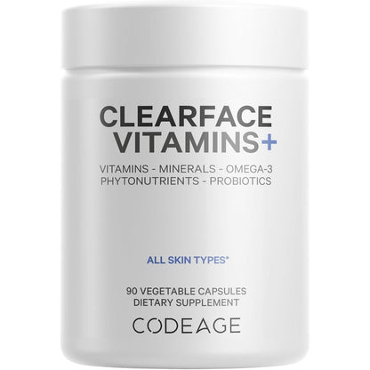Natural Acne Fighter Vitamins - 90 Capsules with Probiotics - Mycosmeticslondon