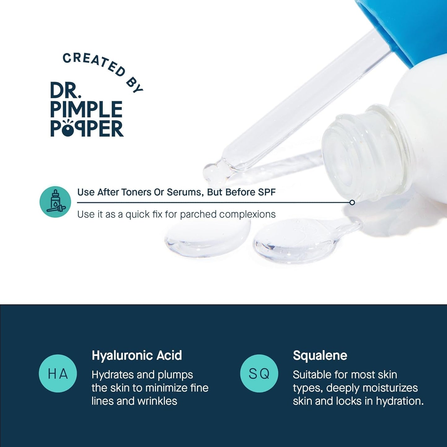 Natural Hyaluronic Acid Face Serum for Dewy Skin