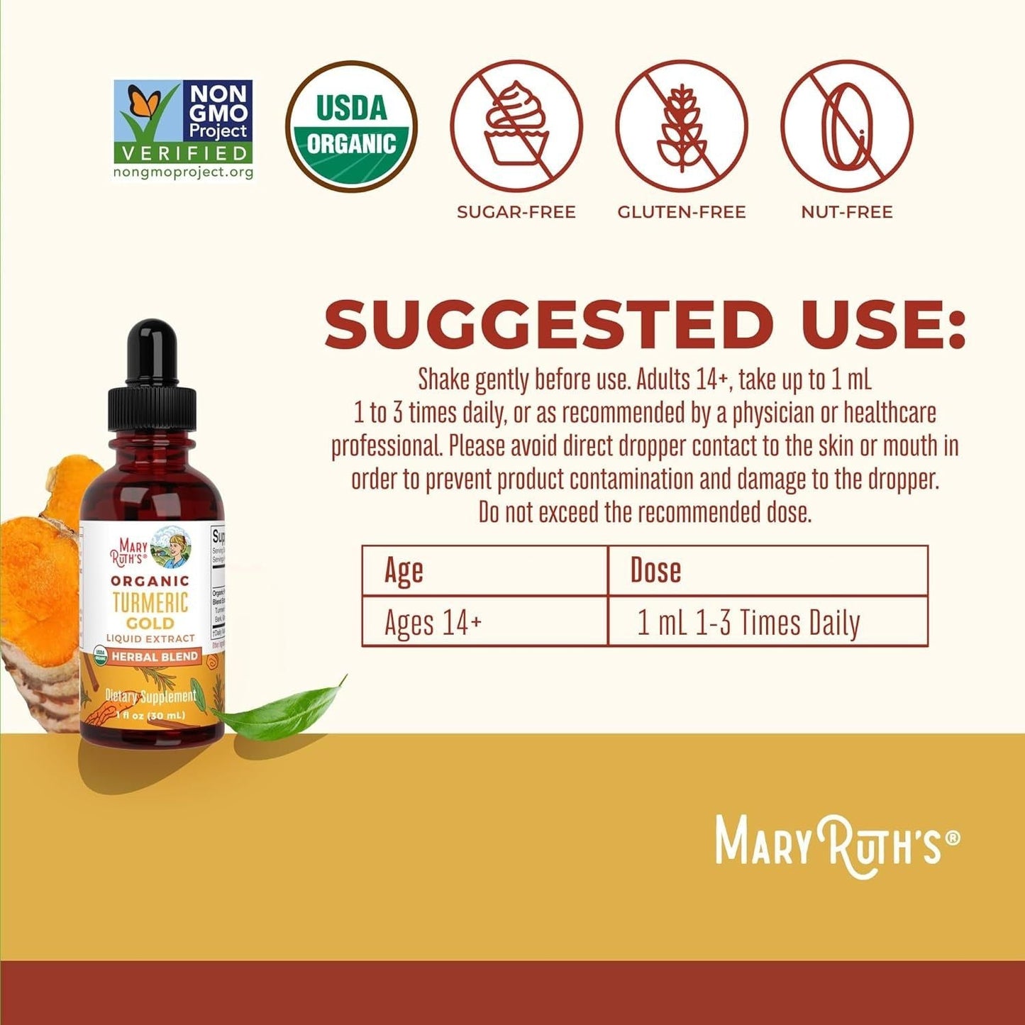 Natural Turmeric Immune Support Liquid Drops