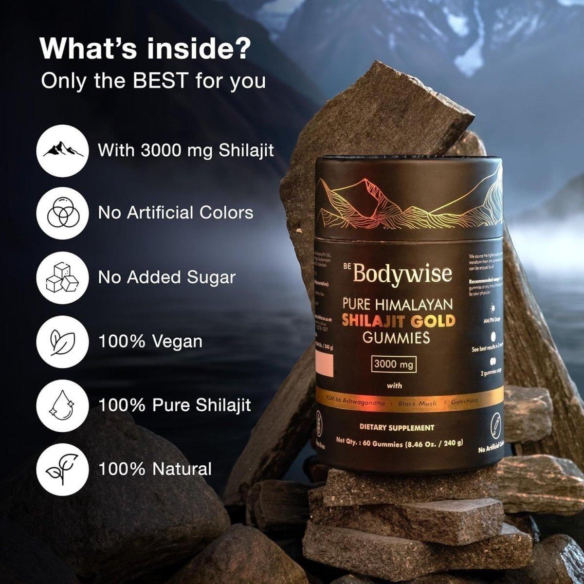 Natural Himalayan Shilajit Energy Gummies - 60 Count