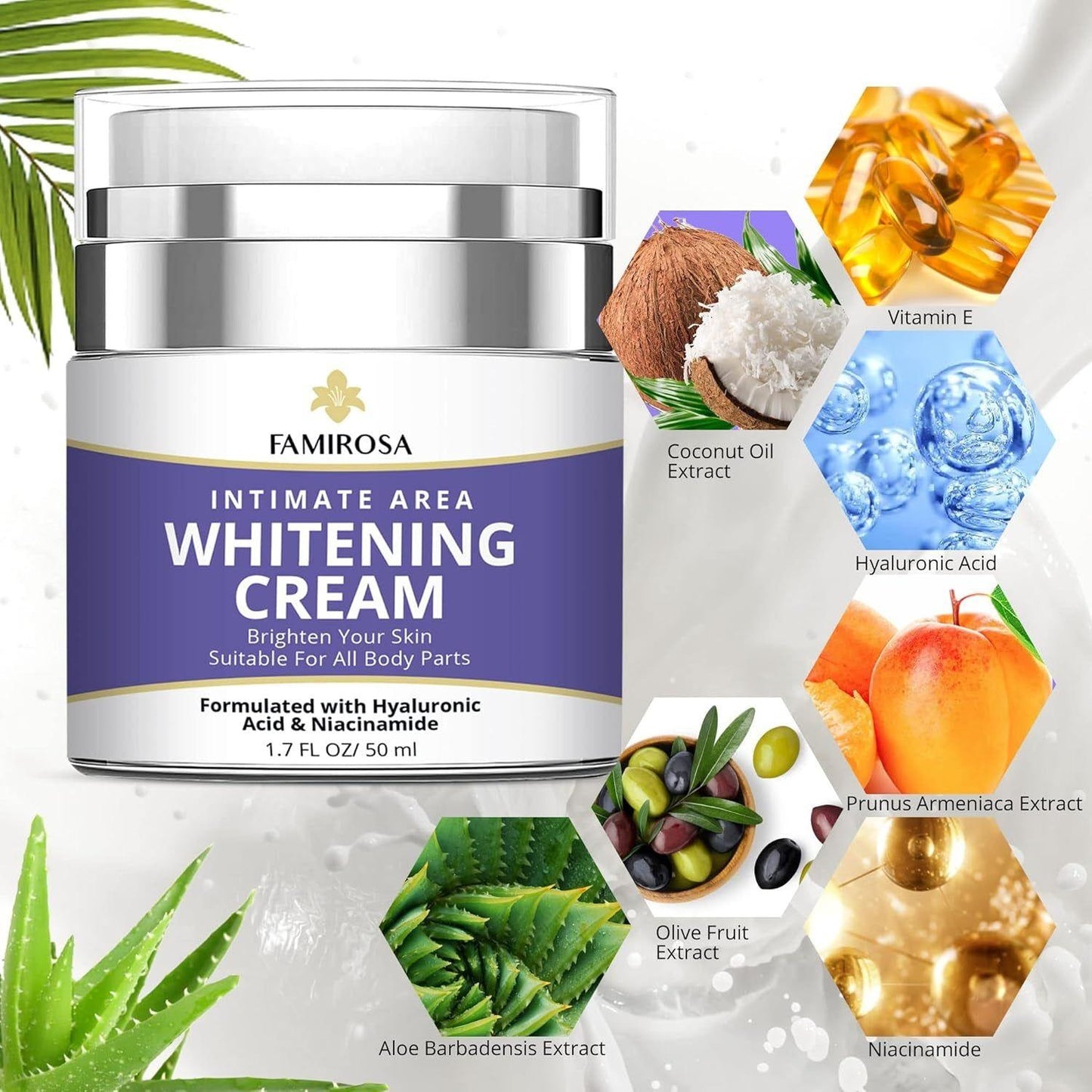 Gentle Skin Brightening Cream for Sensitive Areas
