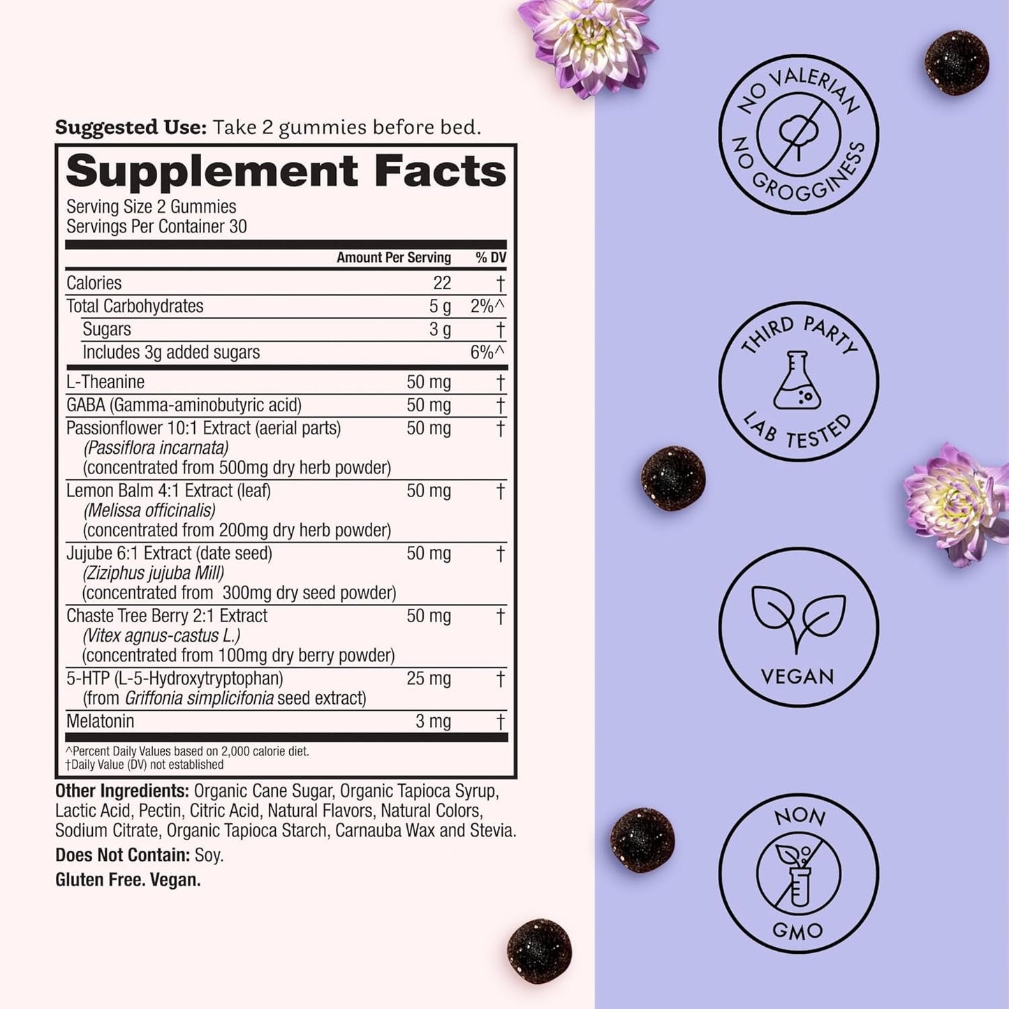 Relaxing Sleep Aid Gummies for Women - Natural Melatonin