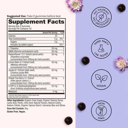 Relaxing Sleep Aid Gummies for Women - Natural Melatonin